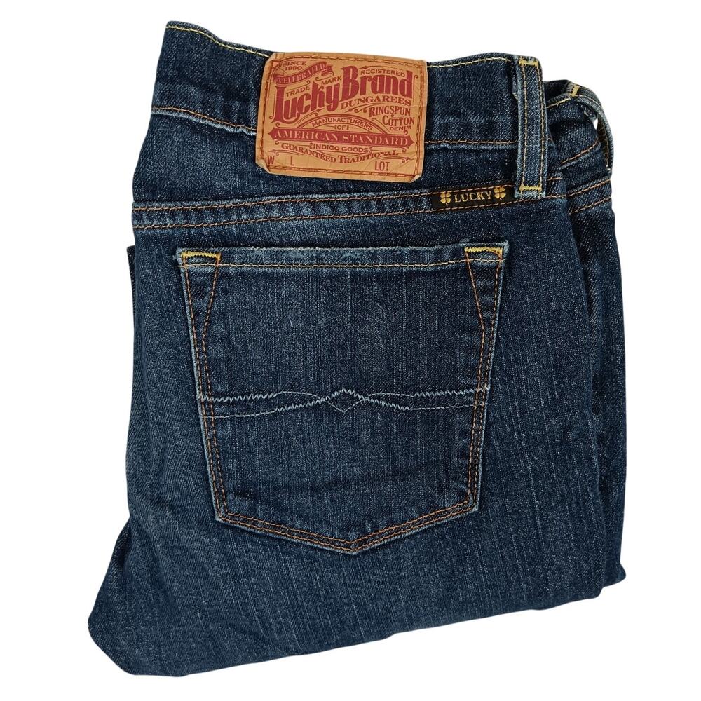 Vintage Lucky Brand Zoe Straight Jeans Womens 4 30X29‎ Dark Wash Gene Montesano